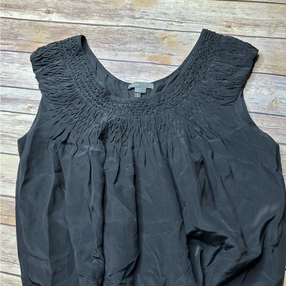 Vince Black Silk Sleeveless Mini Shift Dress Lined XS Bergdorf Goodman - Picture 4 of 10